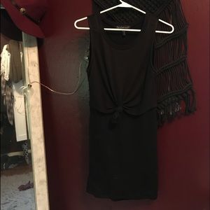 Black tight tie top dress
